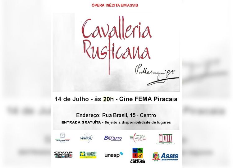 Cultura Em Movimento Assis Recebe A Pera Cavalleria Rusticana Ockara